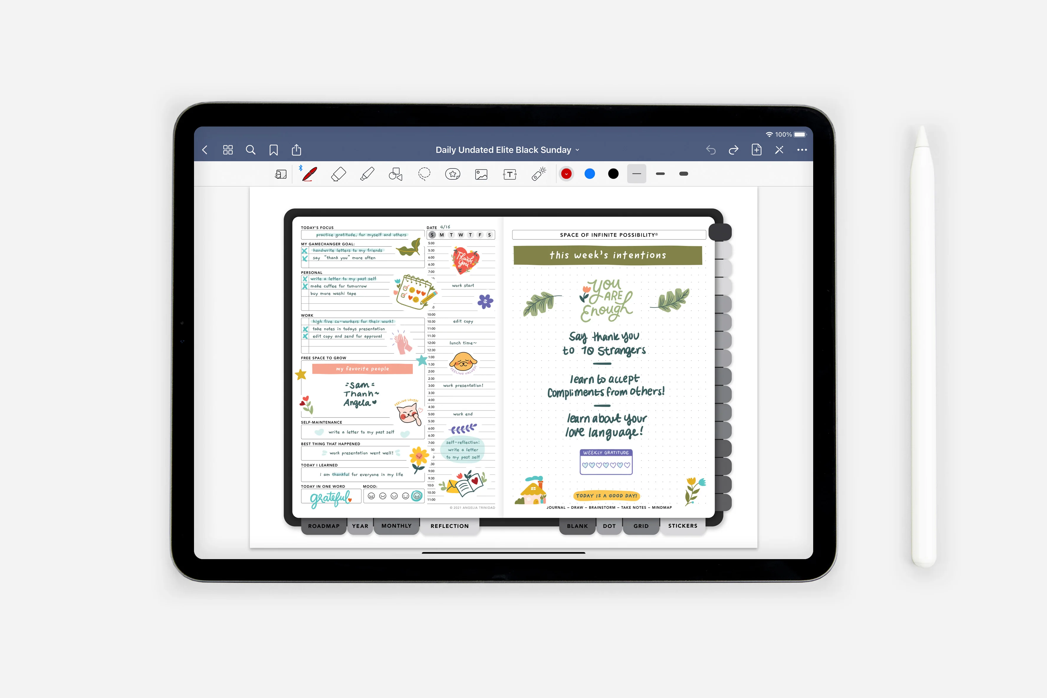 Digital Gratitude and Affirmations Sticker Book - Image 4
