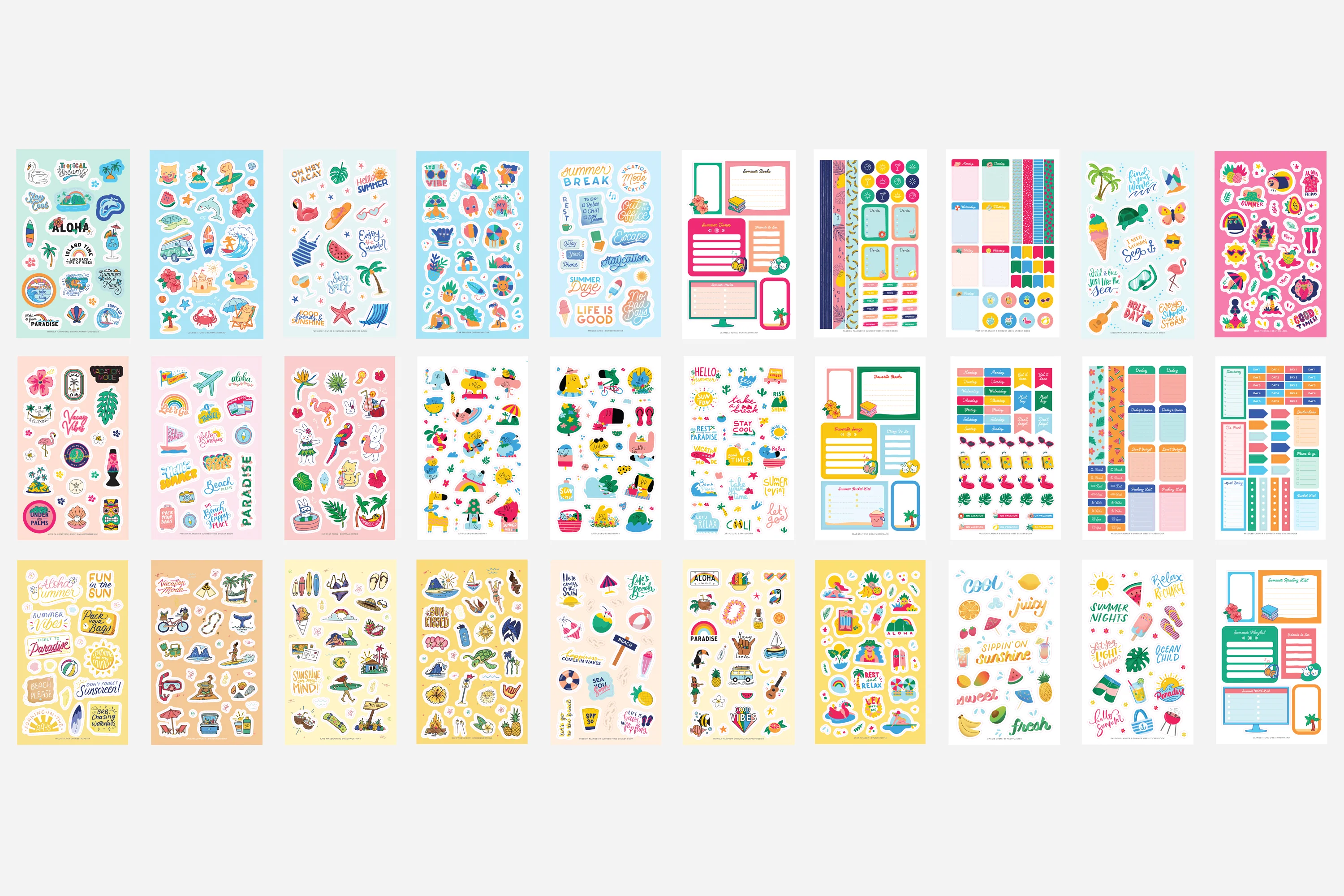 Digital Summer Vibes Sticker Book - Image 3