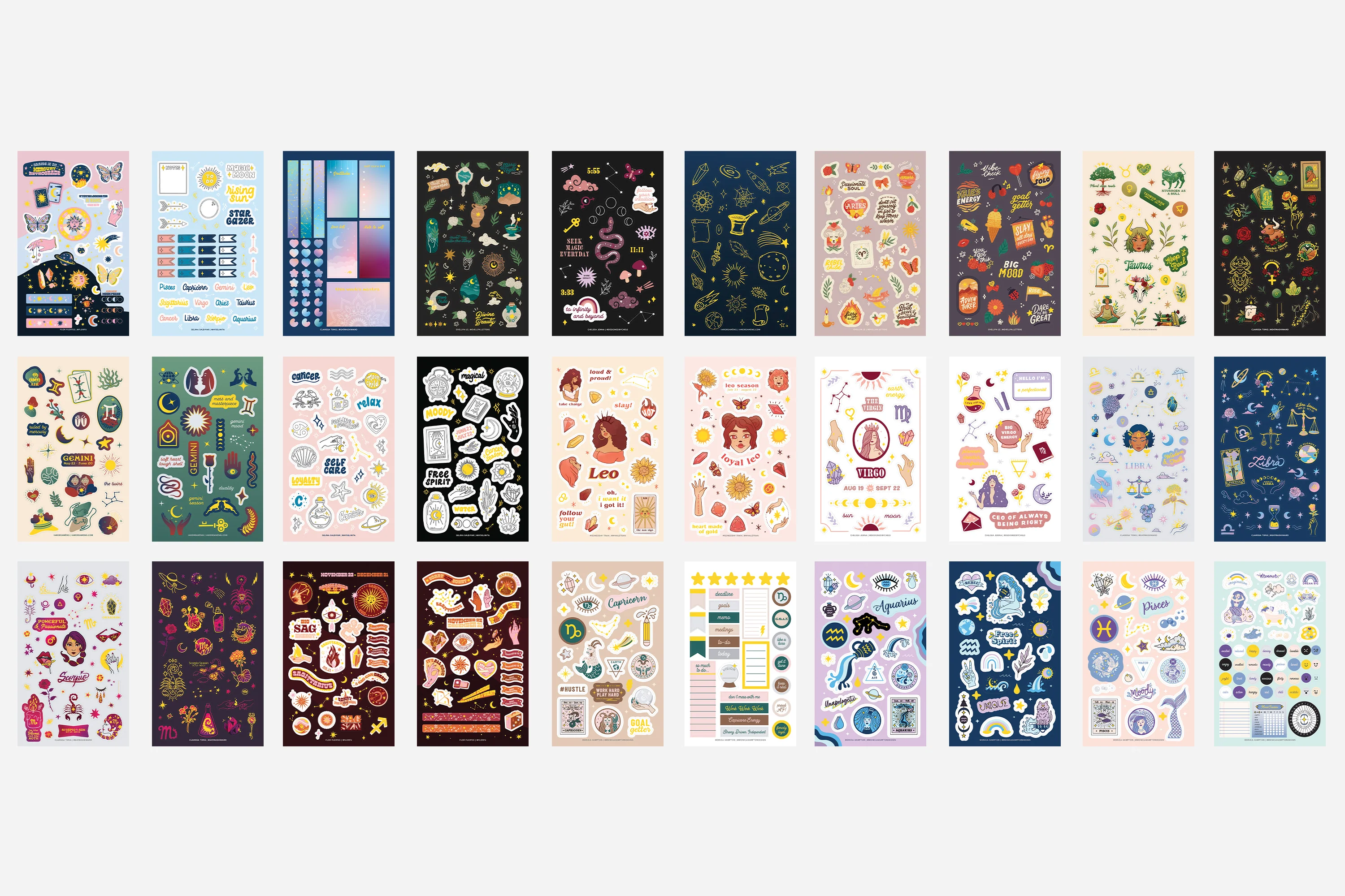 Digital It's in the Stars - Zodiac Signs Sticker Book - Image 3
